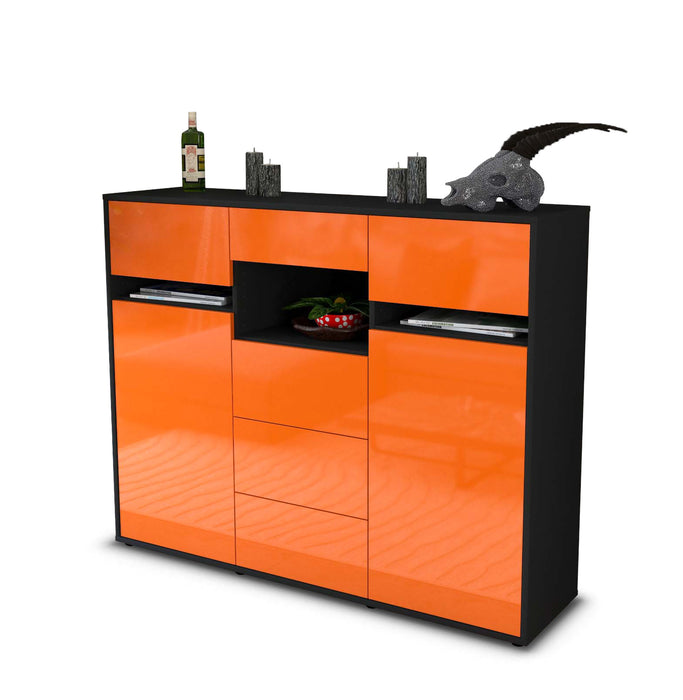 Highboard Nella, Orange Studio (136x108x35cm) - Stil.Zeit Möbel GmbH