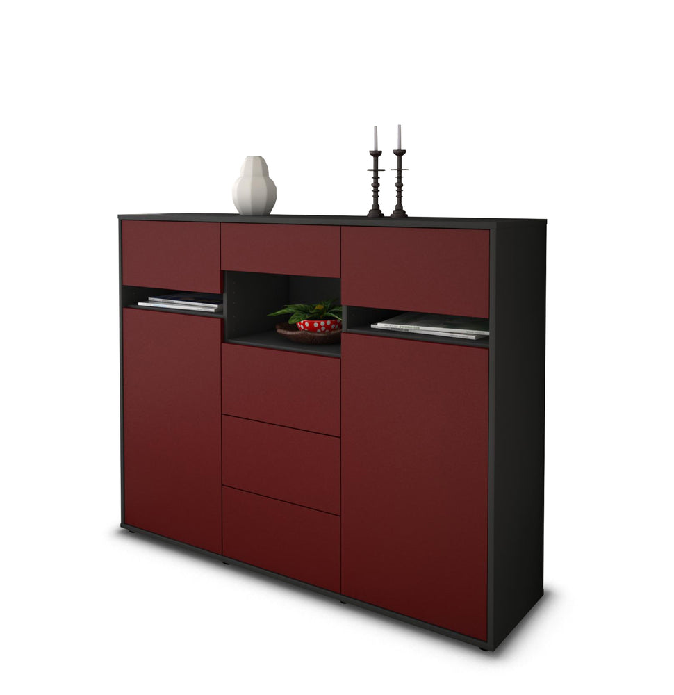 Highboard Nella, Bordeaux Studio (136x108x35cm) - Stil.Zeit Möbel GmbH