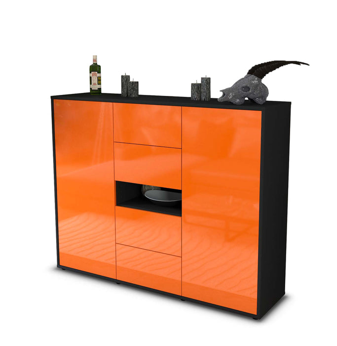 Highboard Noelia, Orange Studio (136x108x35cm) - Stil.Zeit Möbel GmbH