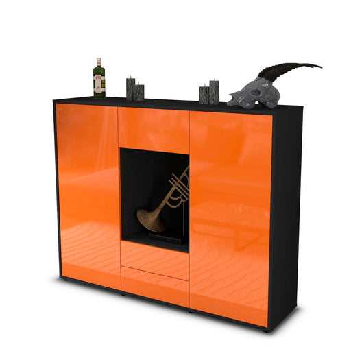 Highboard Norina, Orange Studio (136x108x35cm) - Stil.Zeit Möbel GmbH