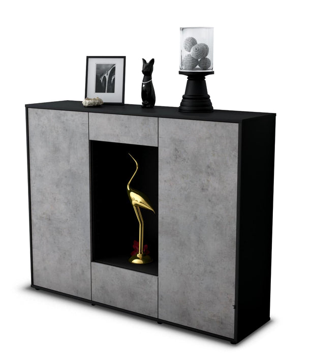 Highboard Nova, Beton Studio (136x108x35cm) - Stil.Zeit Möbel GmbH