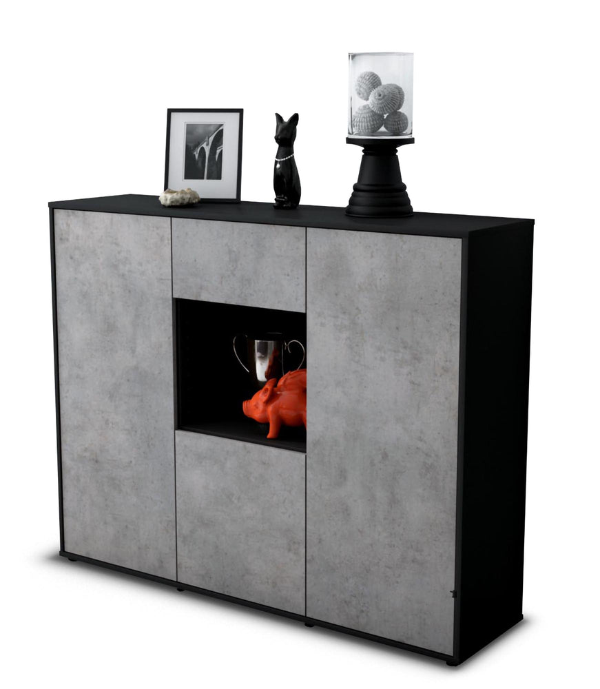 Highboard Nuria, Beton Studio (136x108x35cm) - Stil.Zeit Möbel GmbH