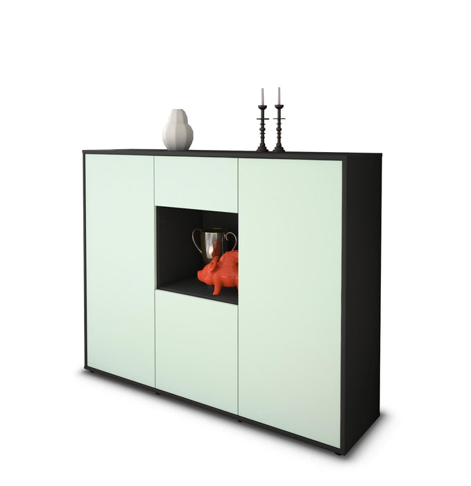 Highboard Nuria, Mint Studio (136x108x35cm) - Stil.Zeit Möbel GmbH