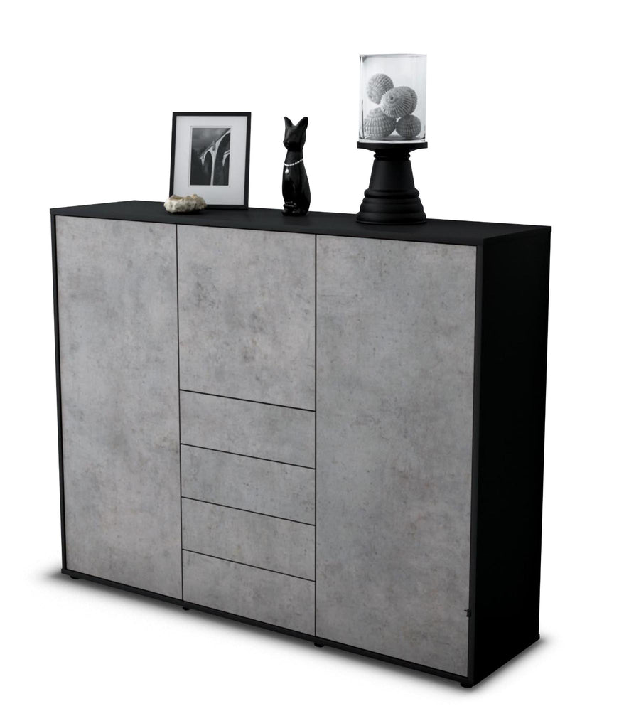 Highboard Pasquale, Beton Studio (136x108x35cm) - Stil.Zeit Möbel GmbH