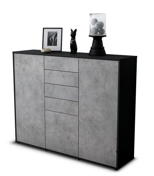 Highboard Patricia, Beton Studio (136x108x35cm) - Stil.Zeit Möbel GmbH