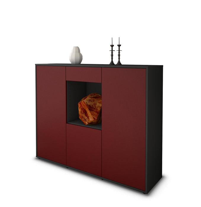 Highboard Peppina, Bordeaux Studio (136x108x35cm) - Stil.Zeit Möbel GmbH