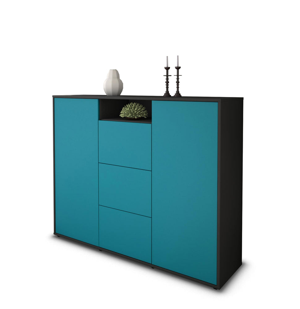 Highboard Quartilla, Türkis Studio (136x108x35cm) - Stil.Zeit Möbel GmbH