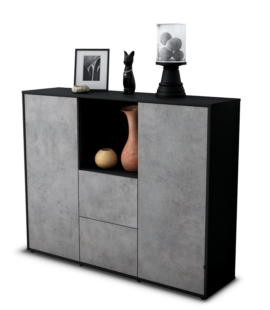 Highboard Rabea, Beton Studio (136x108x35cm) - Stil.Zeit Möbel GmbH