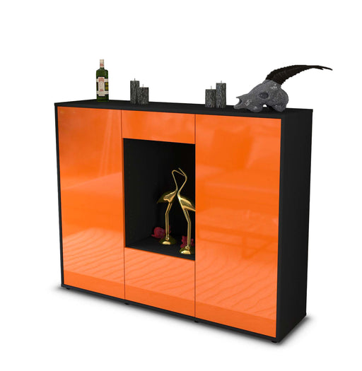 Highboard Raffaela, Orange Studio (136x108x35cm) - Stil.Zeit Möbel GmbH
