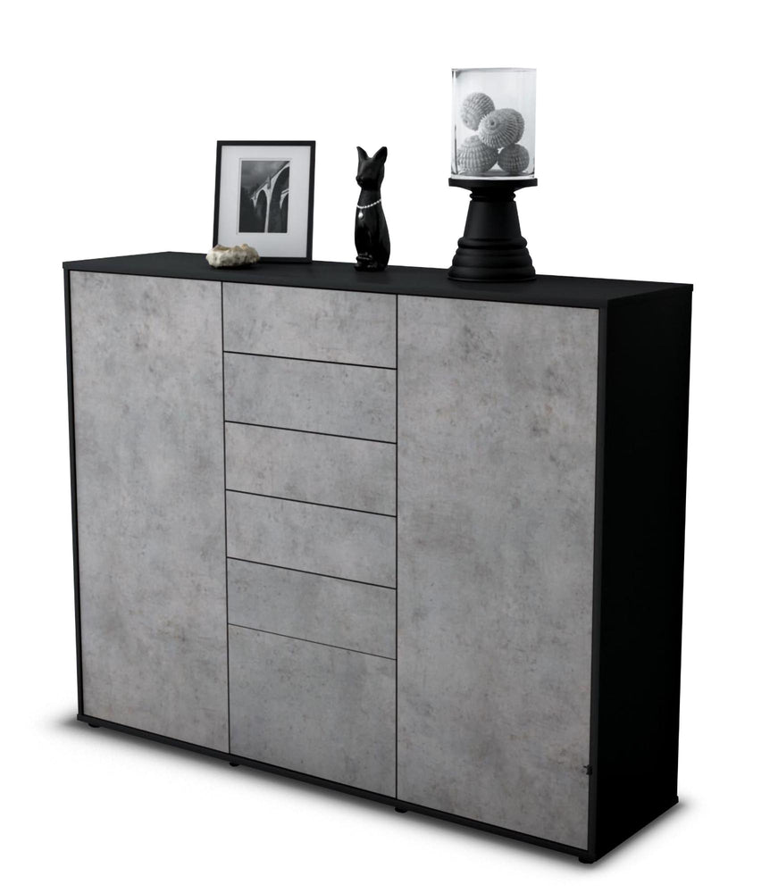 Highboard Ramona, Beton Studio (136x108x35cm) - Stil.Zeit Möbel GmbH