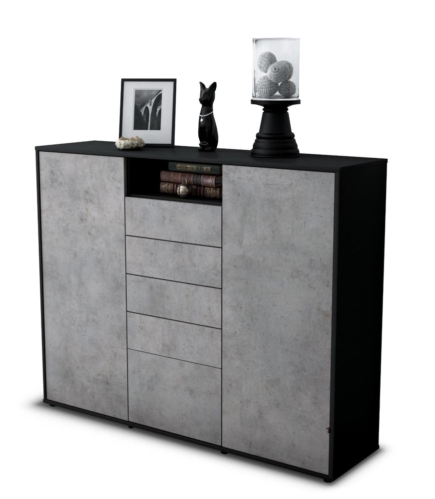 Highboard Ravena, Beton Studio (136x108x35cm) - Stil.Zeit Möbel GmbH