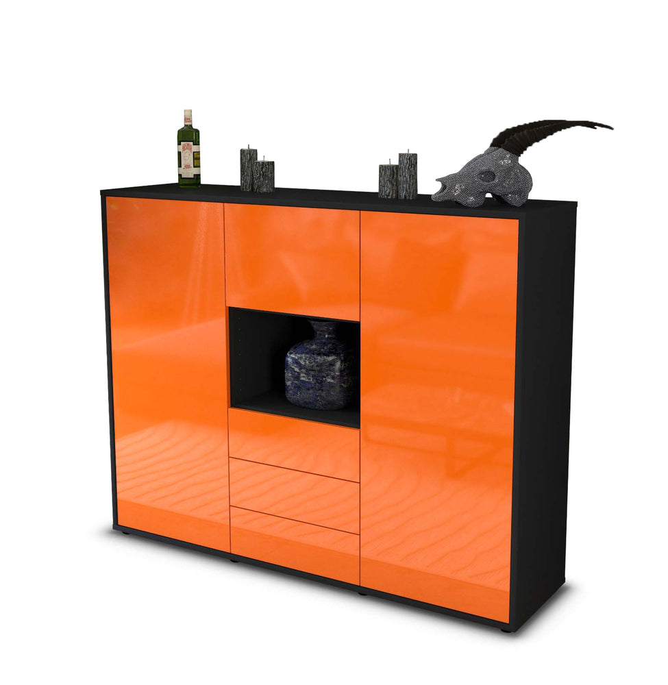 Highboard Ravenna, Orange Studio (136x108x35cm) - Stil.Zeit Möbel GmbH