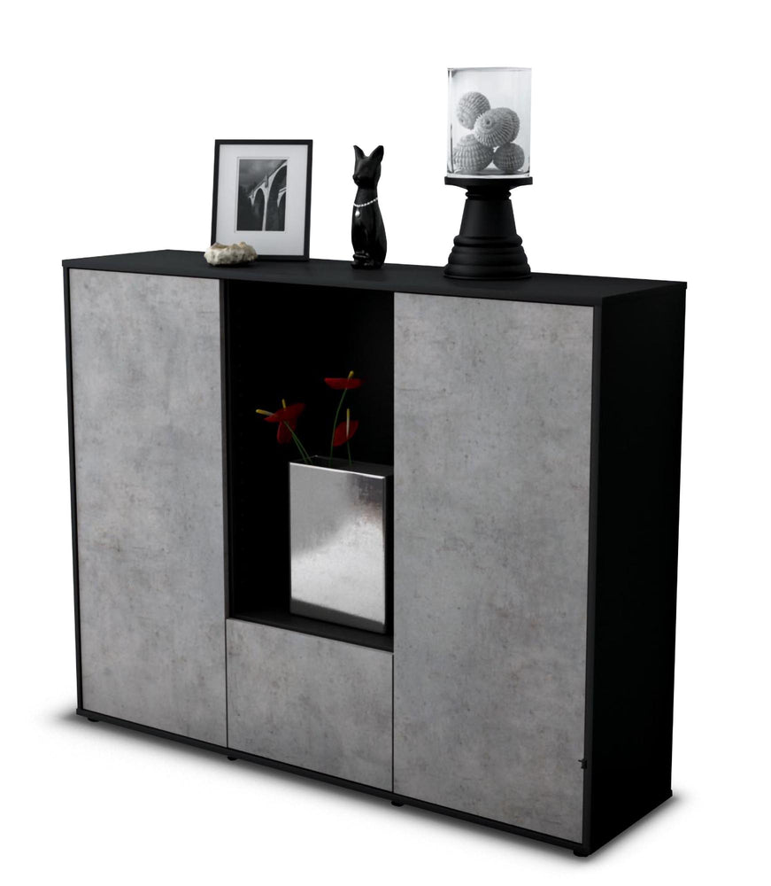 Highboard Renata, Beton Studio (136x108x35cm) - Stil.Zeit Möbel GmbH