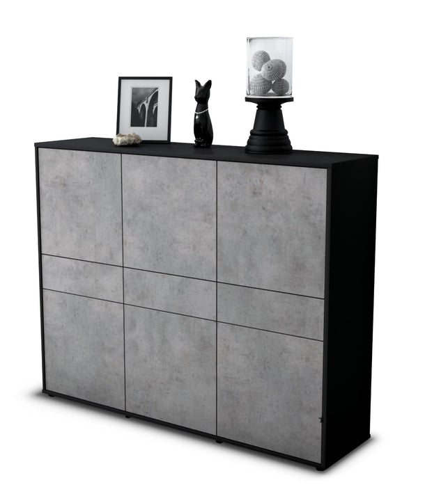 Highboard Saphira, Beton Studio (136x108x35cm) - Stil.Zeit Möbel GmbH