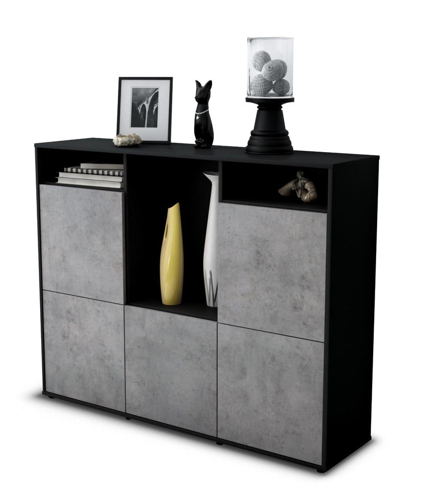 Highboard Sarina, Beton Studio (136x108x35cm) - Stil.Zeit Möbel GmbH