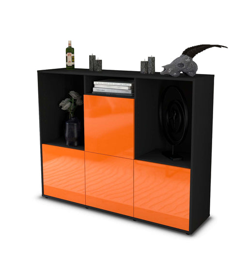 Highboard Saskia, Orange Studio (136x108x35cm) - Stil.Zeit Möbel GmbH