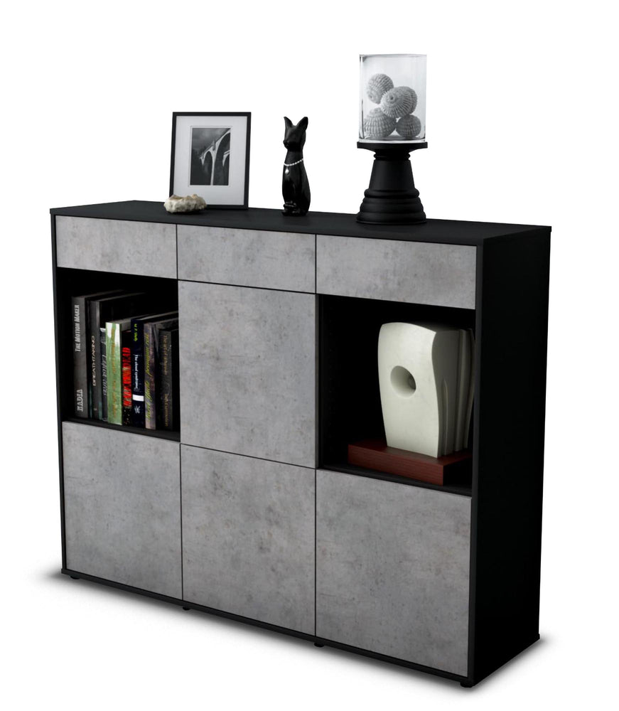 Highboard Selena, Beton Studio (136x108x35cm) - Stil.Zeit Möbel GmbH