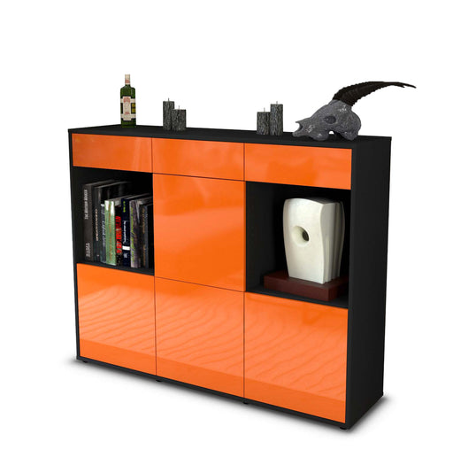Highboard Selena, Orange Studio (136x108x35cm) - Stil.Zeit Möbel GmbH