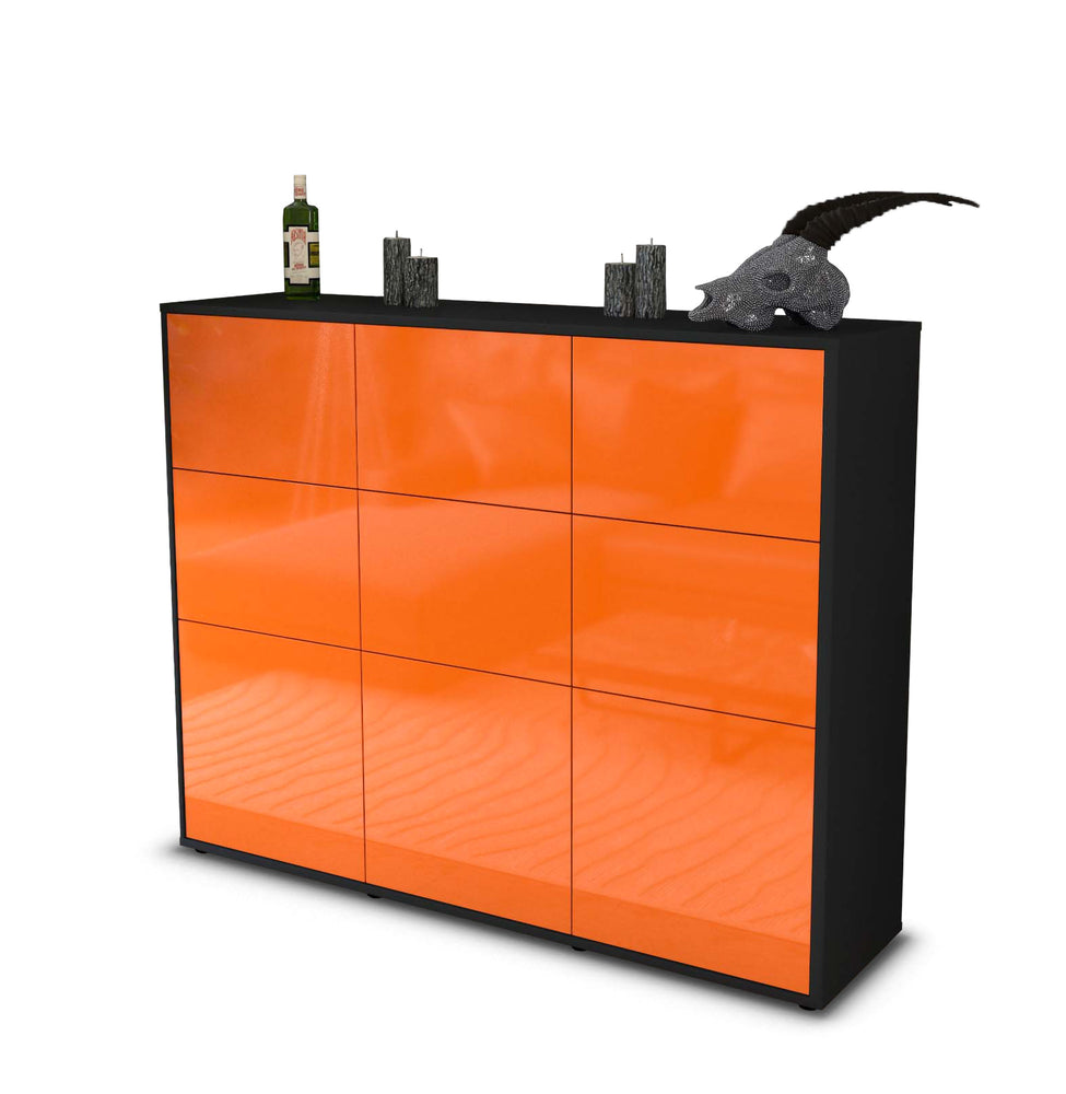 Highboard Silvana, Orange Studio (136x108x35cm) - Stil.Zeit Möbel GmbH