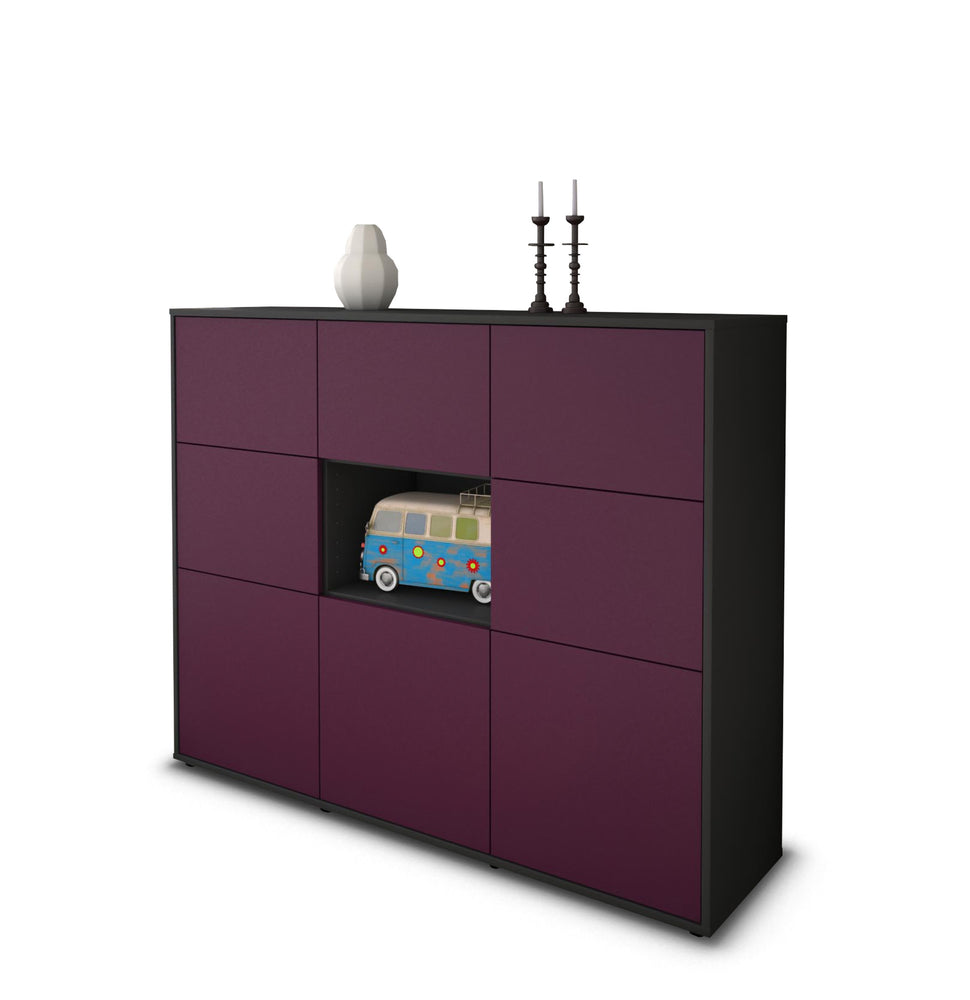 Highboard Silvia, Lila Studio (136x108x35cm) - Stil.Zeit Möbel GmbH