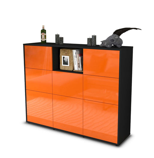 Highboard Simona, Orange Studio (136x108x35cm) - Stil.Zeit Möbel GmbH