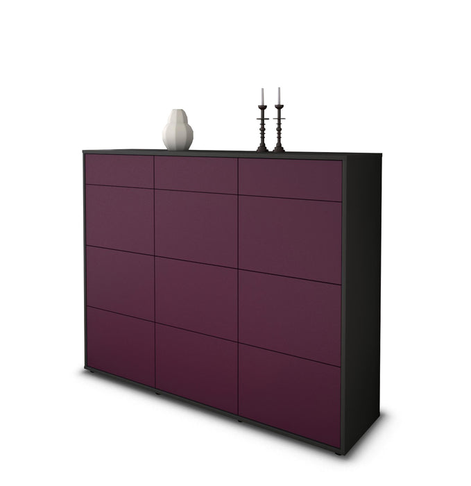 Highboard Stefanie, Lila Studio (136x108x35cm) - Stil.Zeit Möbel GmbH