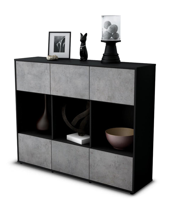 Highboard Suna, Beton Studio (136x108x35cm) - Stil.Zeit Möbel GmbH