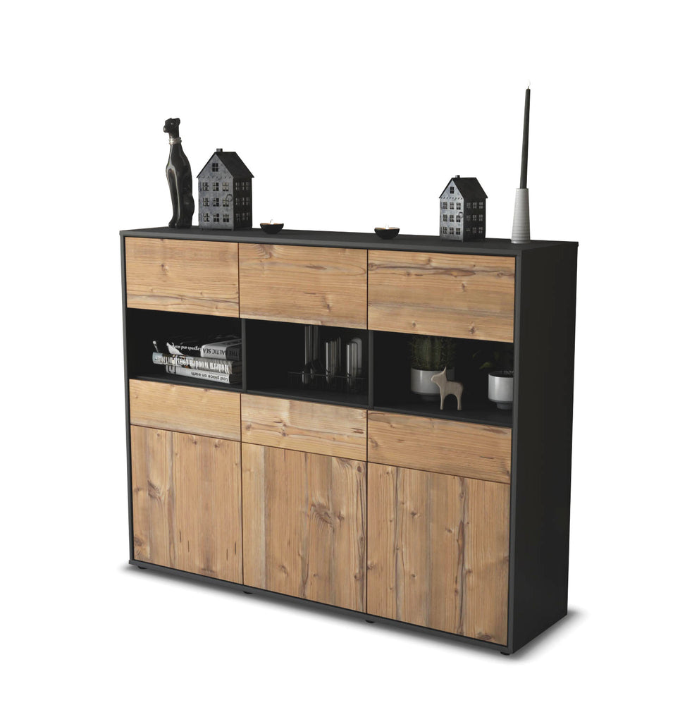 Highboard Tizia, Pinie Studio (136x108x35cm) - Stil.Zeit Möbel GmbH