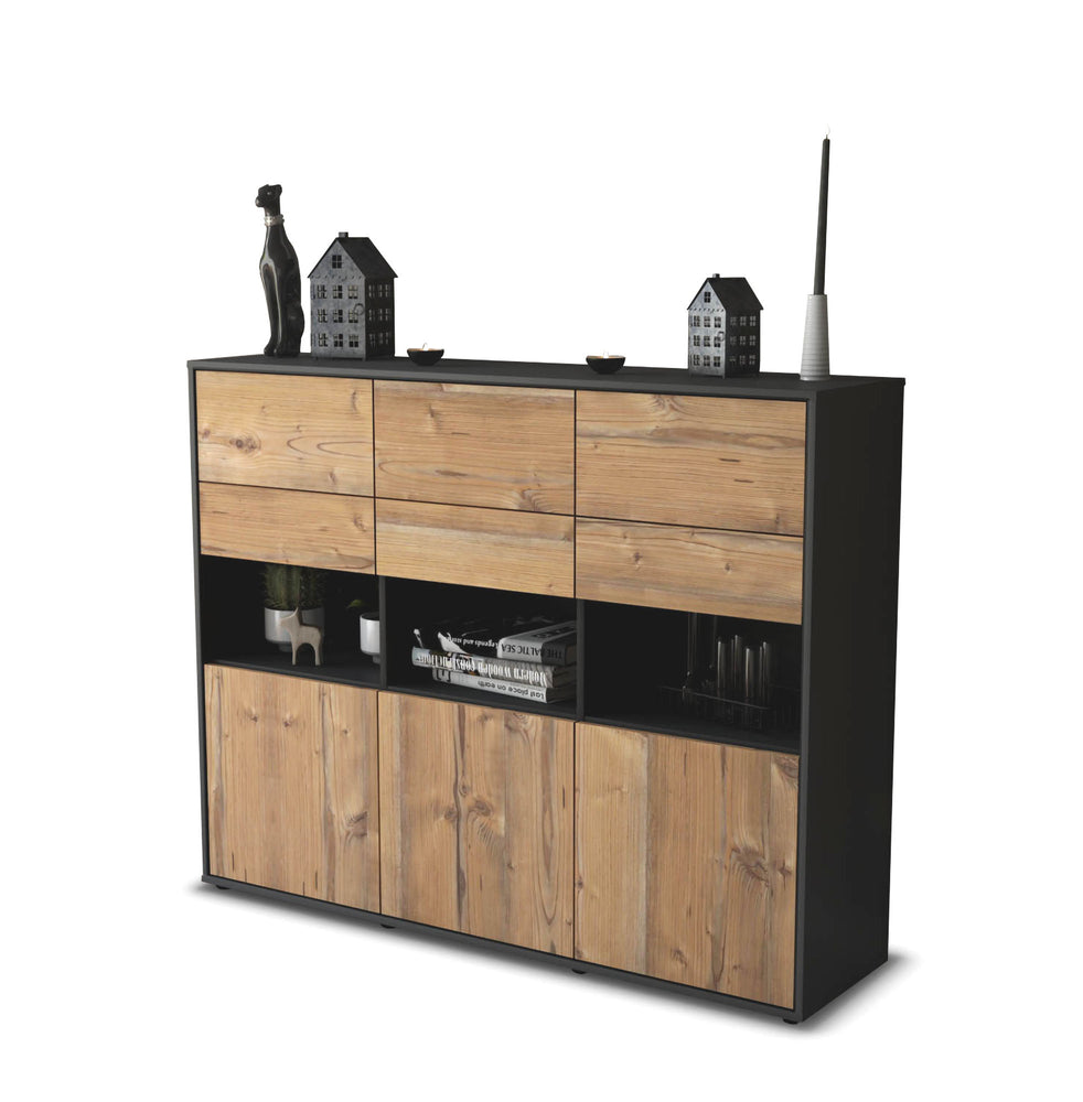 Highboard Tiziana, Pinie Studio (136x108x35cm) - Stil.Zeit Möbel GmbH