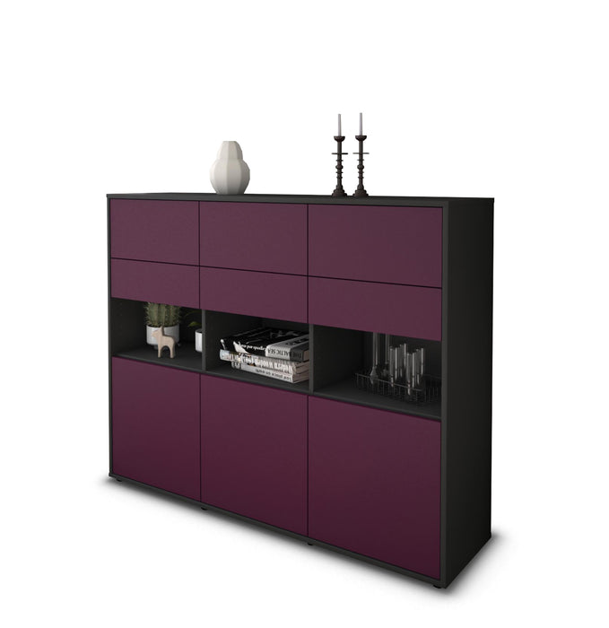 Highboard Tiziana, Lila Studio (136x108x35cm) - Stil.Zeit Möbel GmbH