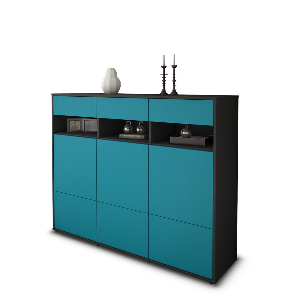 Highboard Tosca, Türkis Studio (136x108x35cm) - Stil.Zeit Möbel GmbH