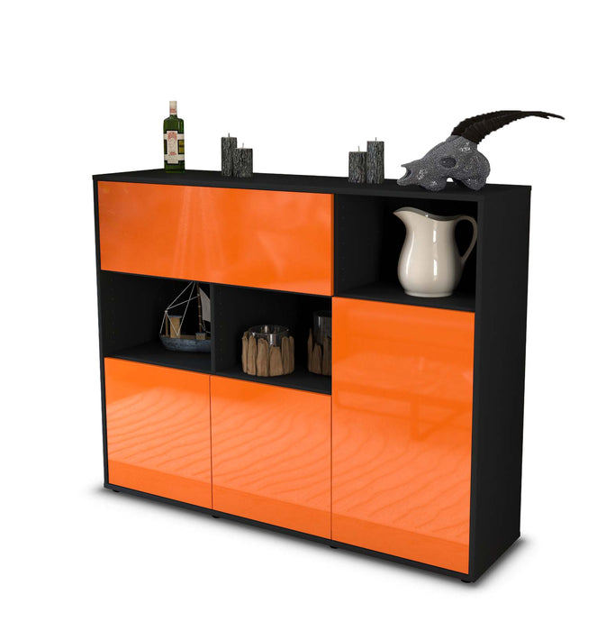 Highboard Valenzia, Orange Studio (136x108x35cm) - Stil.Zeit Möbel GmbH