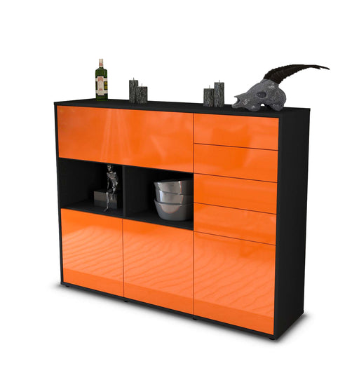 Highboard Vanda, Orange Studio (136x108x35cm) - Stil.Zeit Möbel GmbH