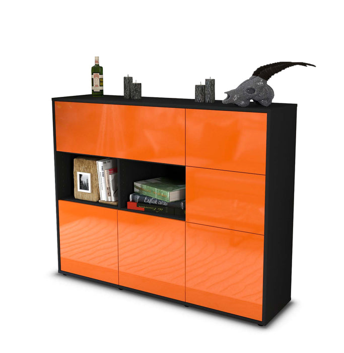 Highboard Velia, Orange Studio (136x108x35cm) - Stil.Zeit Möbel GmbH