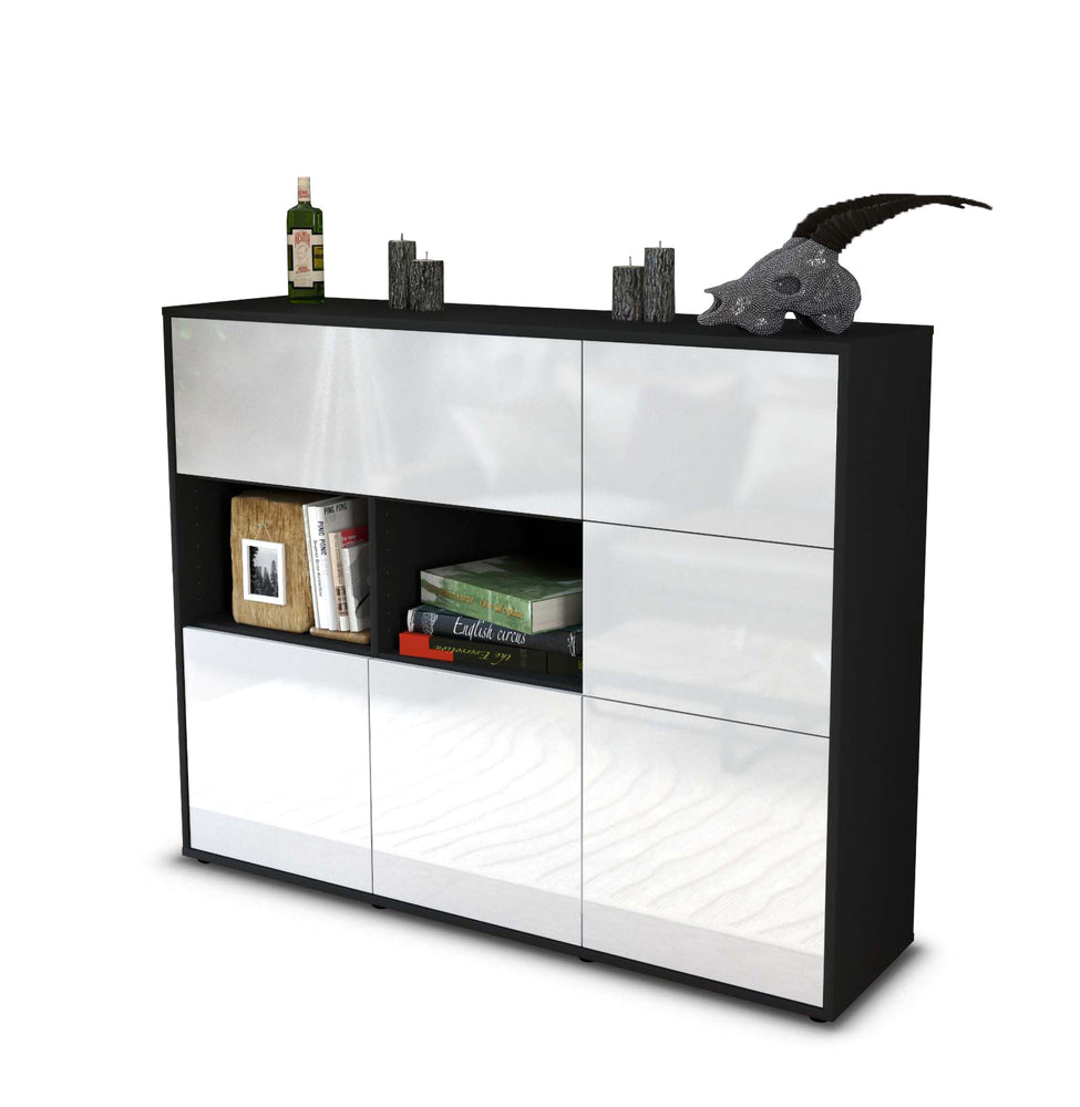 Highboard Velia, Weiß Studio (136x108x35cm) - Stil.Zeit Möbel GmbH