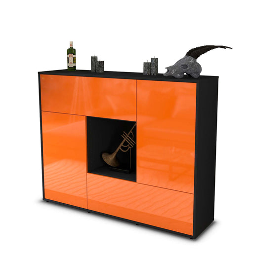 Highboard Veronica, Orange Studio (136x108x35cm) - Stil.Zeit Möbel GmbH