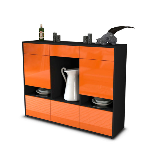 Highboard Viola, Orange Studio (136x108x35cm) - Stil.Zeit Möbel GmbH
