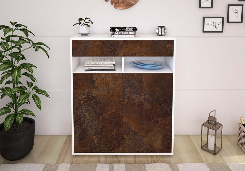 Highboard Ignazia, Rost Front (92x108x35cm) - Stil.Zeit Möbel GmbH