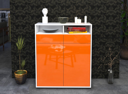 Highboard Ilaria, Orange Front (92x108x35cm) - Stil.Zeit Möbel GmbH