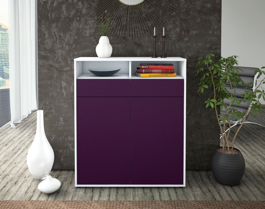 Highboard Ilaria, Lila Front (92x108x35cm) - Stil.Zeit Möbel GmbH