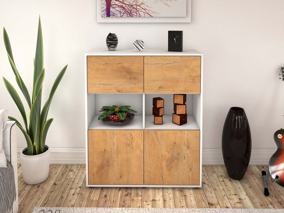 Highboard Ina, Eiche Front (92x108x35cm) - Stil.Zeit Möbel GmbH