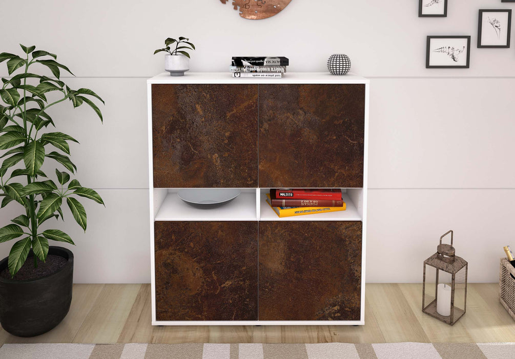 Highboard Innocenza, Rost Front (92x108x35cm) - Stil.Zeit Möbel GmbH