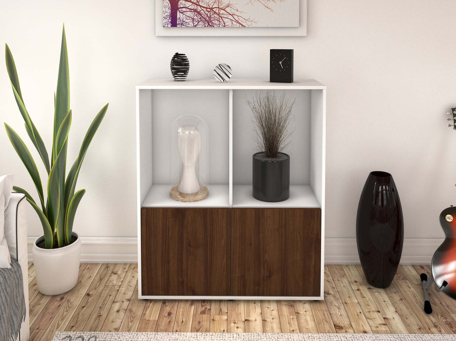 Highboard Ivona, Walnuss Front (92x108x35cm) - Stil.Zeit Möbel GmbH