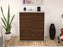 Highboard Jenna, Walnuss Front (92x108x35cm) - Stil.Zeit Möbel GmbH