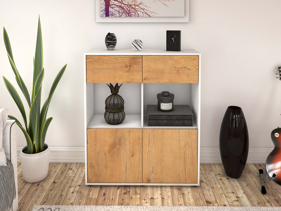 Highboard Ketty, Eiche Front (92x108x35cm) - Stil.Zeit Möbel GmbH