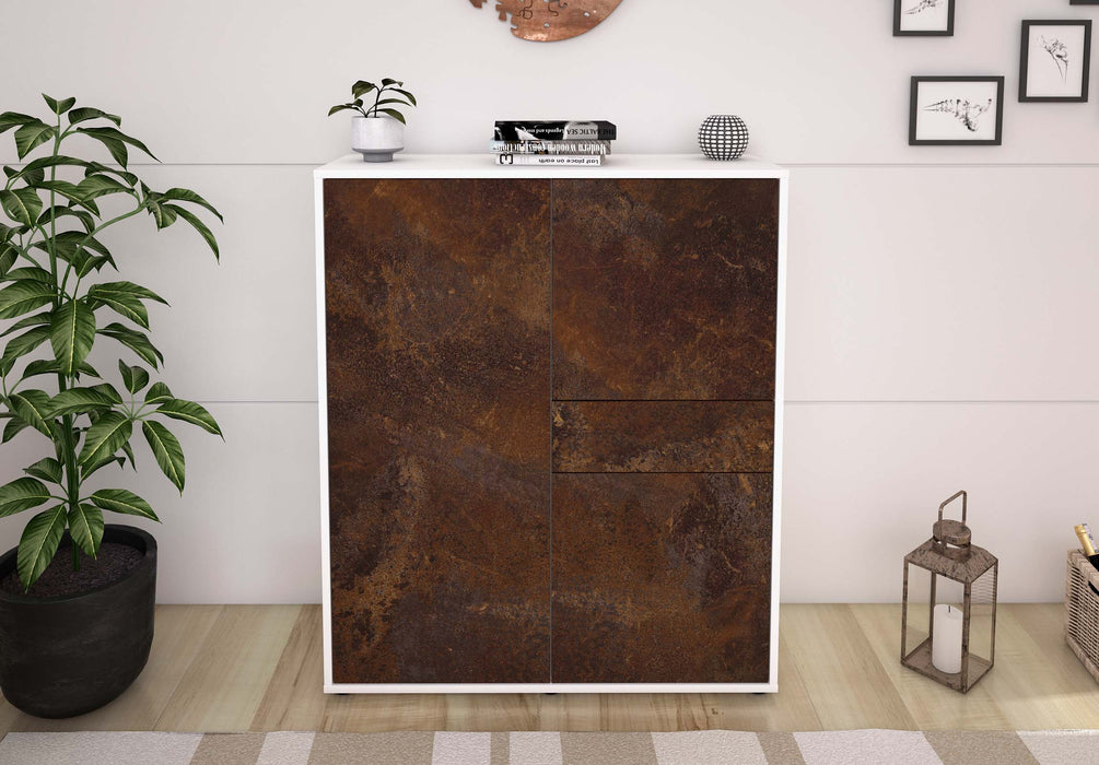 Highboard Lana, Rost Front (92x108x35cm) - Stil.Zeit Möbel GmbH