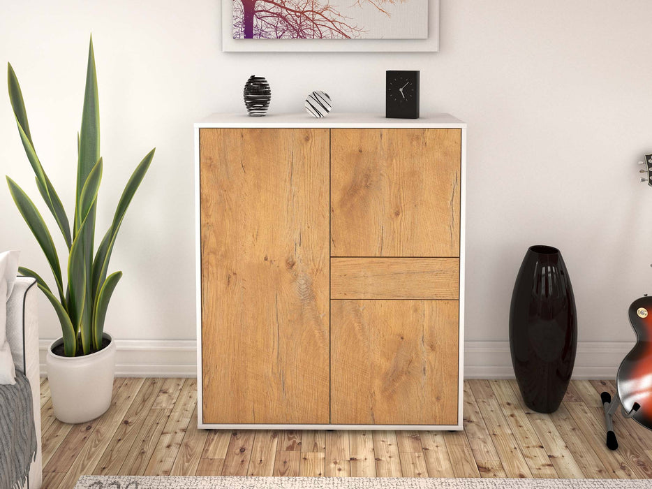 Highboard Lana, Eiche Front (92x108x35cm) - Stil.Zeit Möbel GmbH