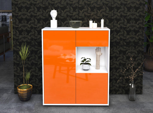Highboard Larina, Orange Front (92x108x35cm) - Stil.Zeit Möbel GmbH