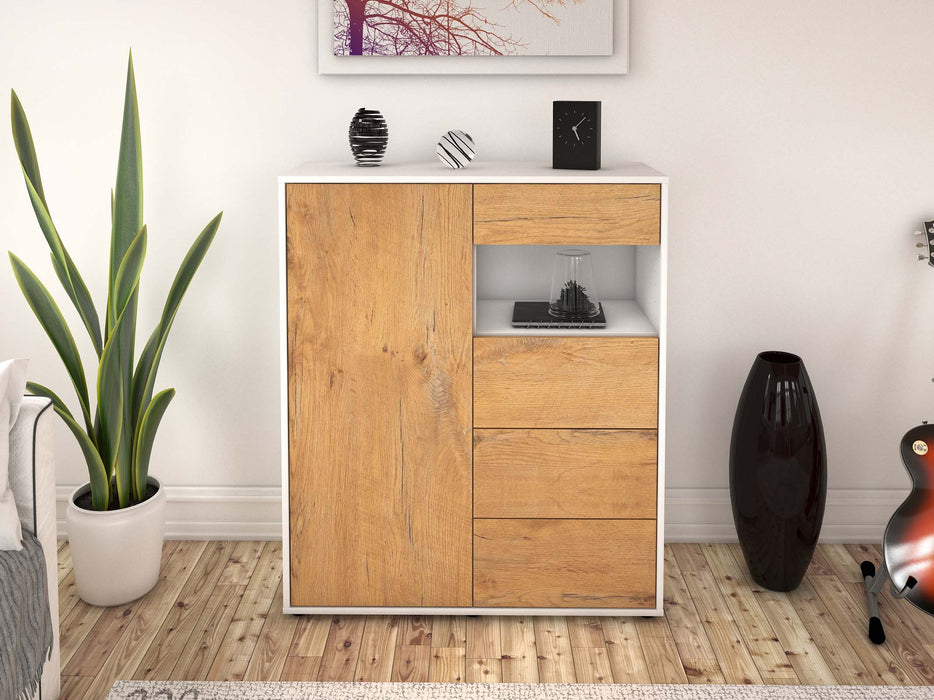 Highboard Lavinia, Eiche Front (92x108x35cm) - Stil.Zeit Möbel GmbH