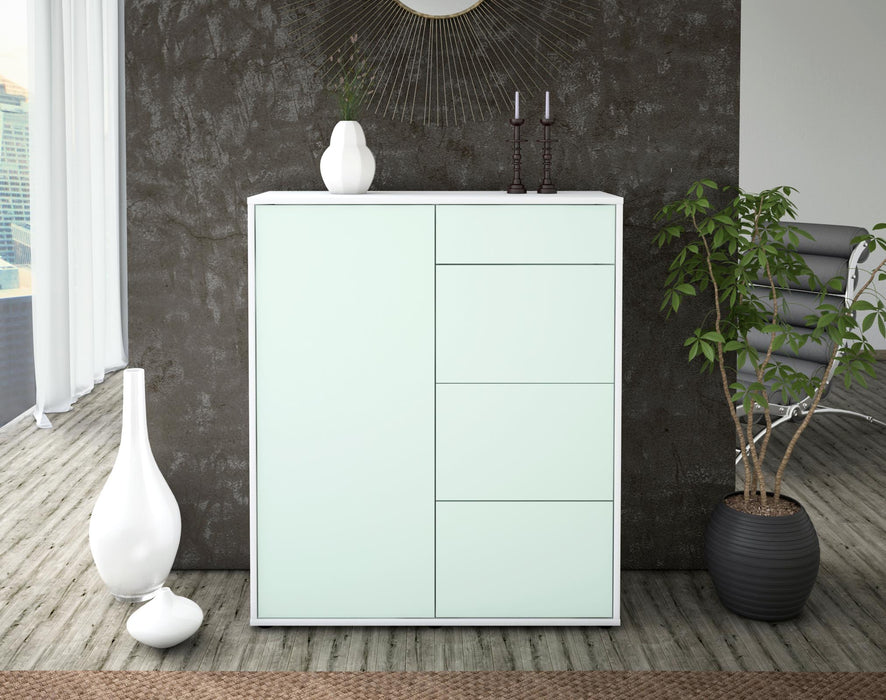 Highboard Lelia, Mint Front (92x108x35cm) - Stil.Zeit Möbel GmbH